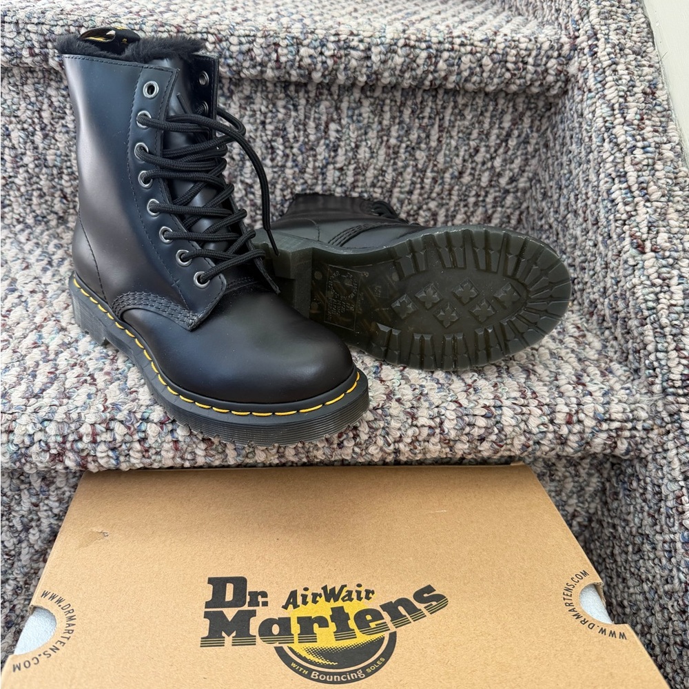 Dr. Martens Dark Grey 1460 Serena Boxed Boots